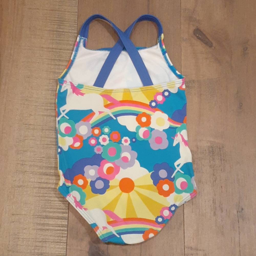 Mini Boden Colorful Unicorn Swimsuit OnePiece 2-3Y - Picture 2 of 3